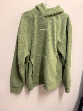 Alphalete Olive Green Sherpa Crewneck Hoodie
